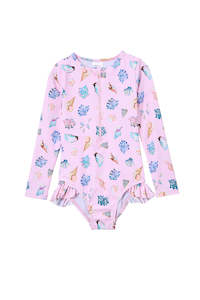 Milky | Seashell Long Sleeve Swimsuit | Sizes 2-7