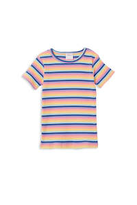 Milky | Multi Stripe Rib Tee | Sizes 8-12