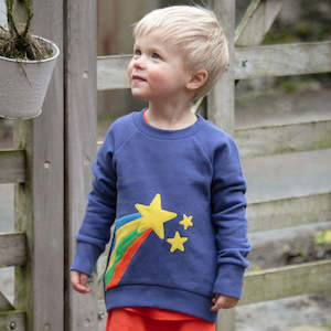 Infant clothing: Piccalilly | Rainbow Star Applique Sweatshirt