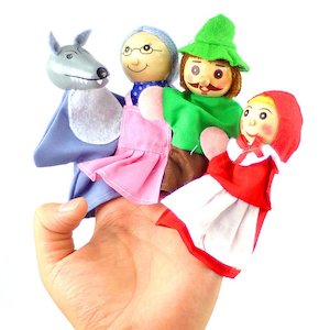 Infant clothing: Little Red Riding Hood Finger Puppets (Set of Four)