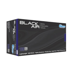 Black Air Nitrile Disposable Gloves