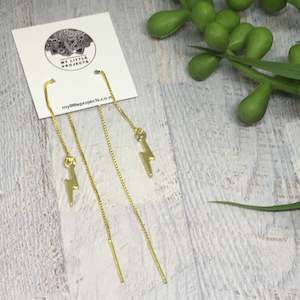 Earrings: Thread Earrings (Gold) - various styles