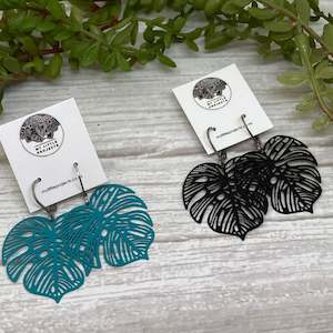 Monstera Lasercut Earrings - lots of colours