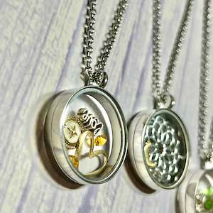 Floating Locket Necklace - SILVER