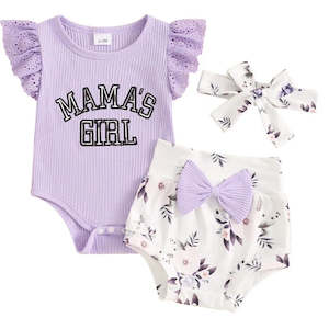 Sets: Mama's Girl Purple Flutter Set