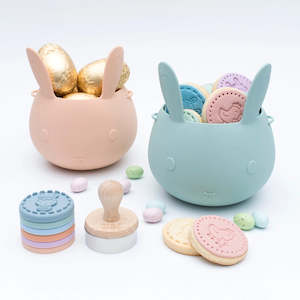 Brands: Timber Tinkers - Silicone Easter Bunny Basket | Various Colours