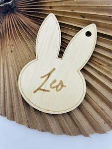 Brands: Timber Tinkers - Personalised Easter Tag Bunny Head