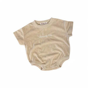 Brands: Breezy Co. - Terry Bubble Romper | Sand