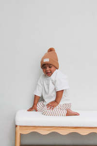 Bobby G Baby Wear: Bobby G Baby Wear - Bobby Pant | Caramel Stripes