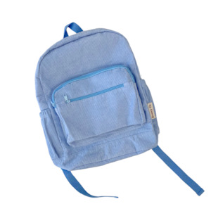 Aussie Brands: Breezy Co. - Corduroy Backpack Personalised - Sky Blue