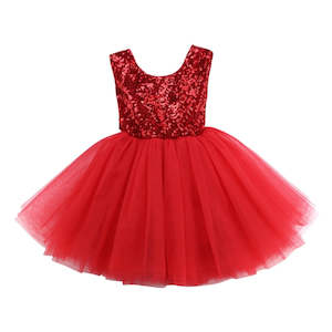 Party Outfits Birthdays: Sequin Princess Dress | Red