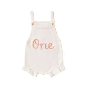 Party Outfits Birthdays: Birthday Knit Frilly Romper