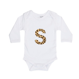 MLW by Design - Cheetah Initial Bodysuit | White