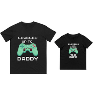 Fathers Day Collection: MLW By Design - Matching Video Game Dad & Kid Tees | Various Colours