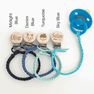 Our Little Helpers: Our Little Helpers - Faux Leather Dummy Clip | Pinks & Blues