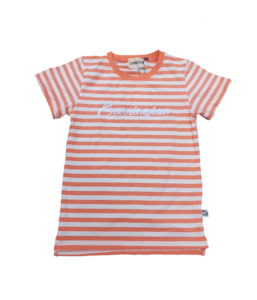 Carrington Kids - Stripe White and Orange Tee