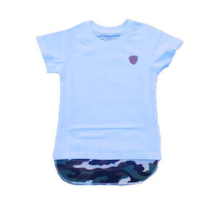 Carrington Kids - Camo Tall Tee White