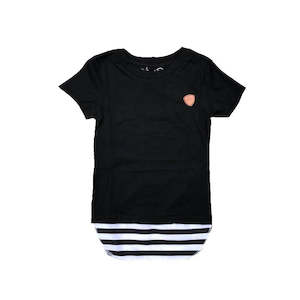 Carrington Kids: Carrington Kids - Stripe Tall Tee | White or Black