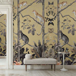 Panthera Wallpaper Mural - Metallic