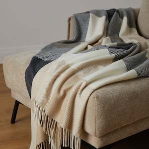 Internet only: Lacken Cashmere and Lambswool Throw - Foxford Mills