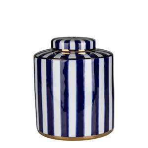 East Hamptons Blue and White Jar