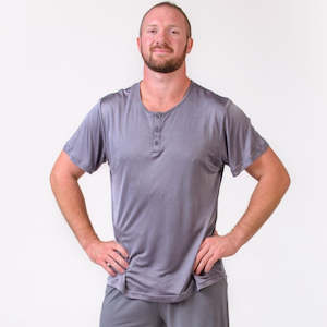 Mens Silk Pyjama Top Teeshirt - 2 colours