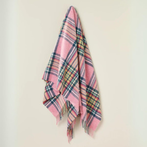 St Ives Pink NZ Wool Throw