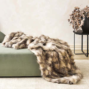 Luxury Imitation Fur Throw - Mountain Hare