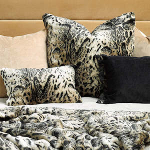 Internet only: Luxury Imitation Fur Cushion African Leopard