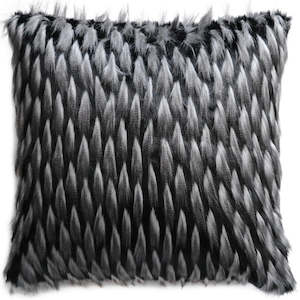 Luxury Imitation Fur Cushion - Guinea Fowl