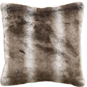 Luxury Imitation Fur Cushion - Striped Elk