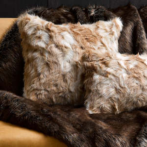 Luxury Imitation Fur Cushion - Vintage Squirrel Fawn