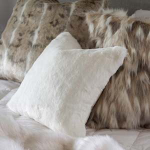 Luxury Imitation Fur Cushion - Polar Bear