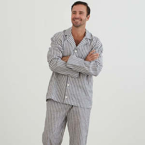 Oliver Men's Classic Cotton Linen Pyjama Set