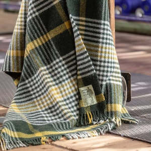 Michael Collins check lambswool throw