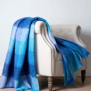 Luxury Mohair Throw - Roy's Blue