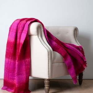 Luxury Mohair Throw - Cromwell Cherry Red