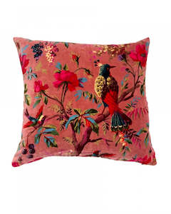 Paradise Cameo Pink Velvet Cushion