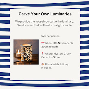 Sculpt & Shape: Carve your own Luminary!