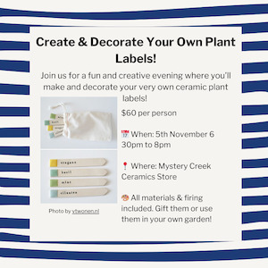 Sculpt & Shape: Create & Decorate Your Own Plant Labels!