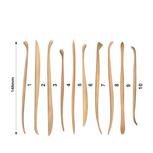 Sculpting Tools: Wooden Modeling Tool 10 Pack