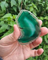 Jewellery: Green Agate Slice