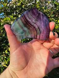 Rainbow Fluorite Slice #5