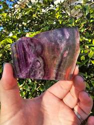 Rainbow Fluorite Slice