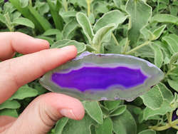 Jewellery: Dyed Purple Agate Slice