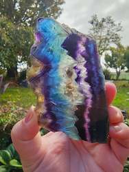 Rainbow Fluorite Slice #9