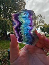 Rainbow Fluorite Slice #8