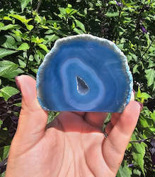 Jewellery: Blue Dyed Agate Cave