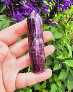 Jewellery: Purple Rainbow Fluorite Cylinder Point