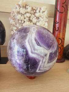 Chevron Amethyst Sphere